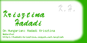 krisztina hadadi business card